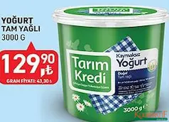 TARIM KREDİ YOĞURT TAM YAĞLI 3000 G